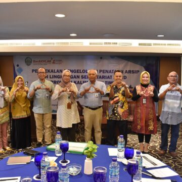 Pembekalan Pengelolaan Penataan Arsip di lingkungan Sekretariat DPRD Kaltim di Hotel Blue Sky Balikpapan, Sabtu (4/3/2023).