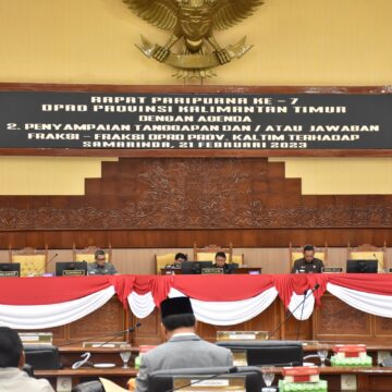 PARIPURNA : Rapat Paripurna ke-7 DPRD Kaltim, Selasa (21/2).