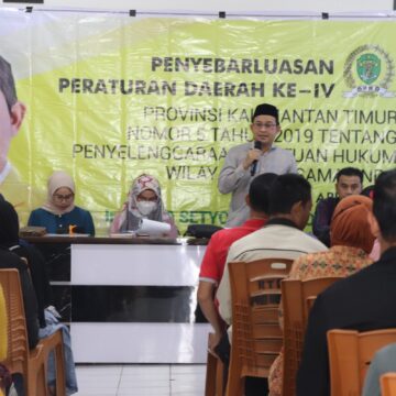 Penyelenggaraan Bantuan Hukum, Anggota DPRD Kaltim Sapto Setyo Pramono melaksanakan Sosialisasi Perda tersebut, Minggu (16/4/2023) di Jl Ir Sutami Samarinda