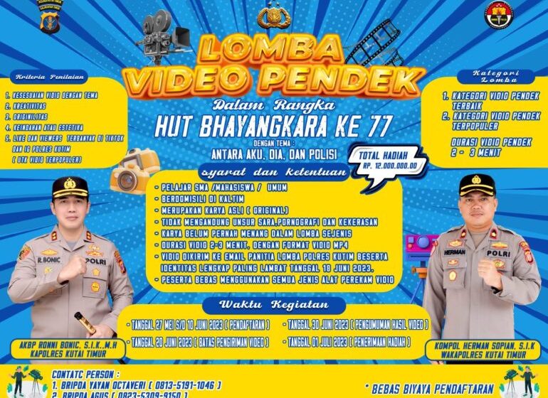 Perayaan HUT Bhayangkara Ke 77 POLRES KUTIM