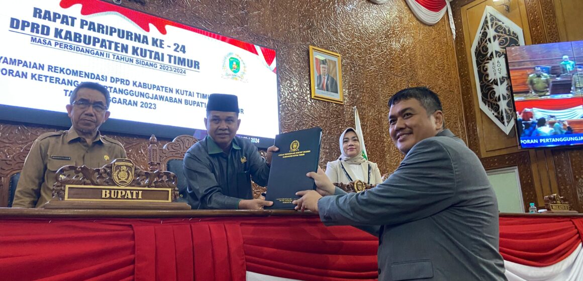 DPRD Kutim Sampaikan Rekomendasi Terhadap LKPJ Bupati 2023