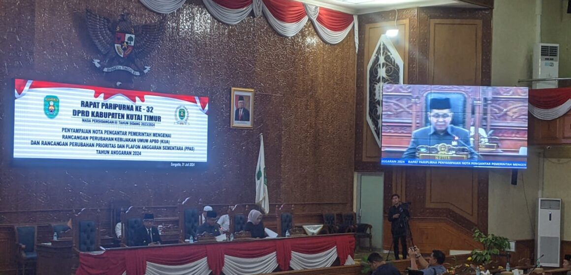 Rapat Paripurna DPRD Kutim: Pembahasan Rancangan Perubahan APBD dan PPAS 2024