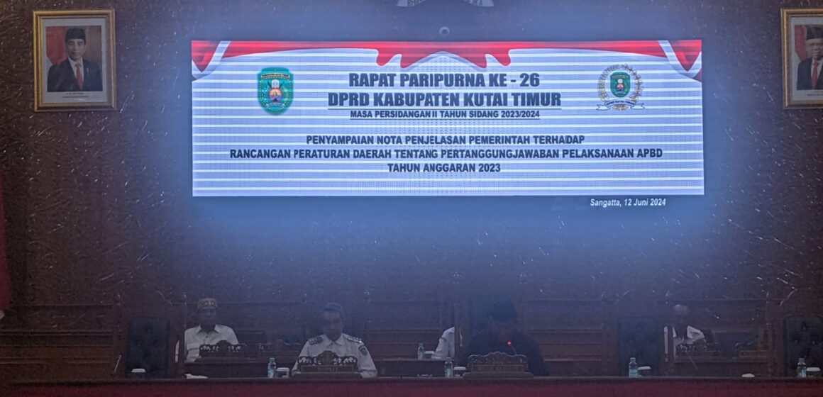 DPRD Kutim Gelar Rapat Paripurna ke 26 Masa Persidangan II Tahun Sidang 2023/2024