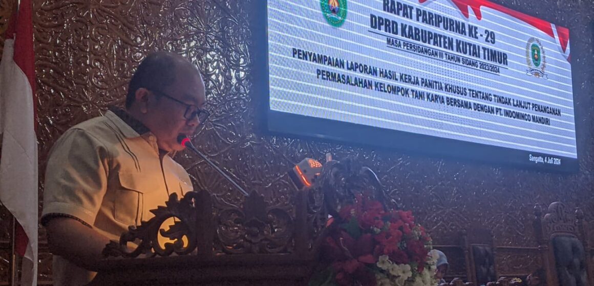 Pansus DPRD Kutim Paparkan Hasil Kerja Sengketa Kelompok Tani dan PT Indominco Mandiri