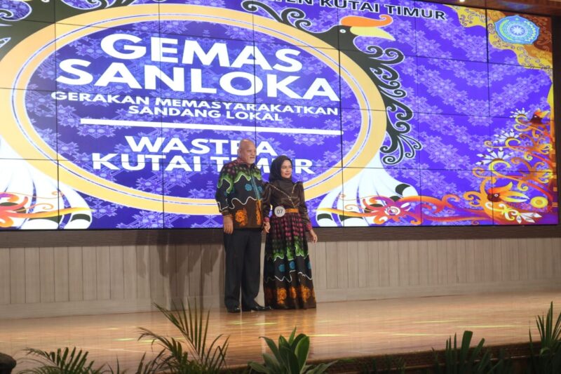 Batik Kembang Bengkal Jadi Ikon Muara Bengkal di Ajang Gemas Sanloka Kutim