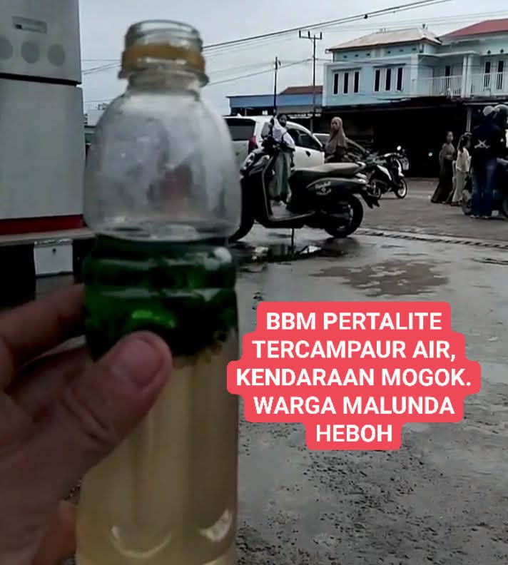 BBM Tercampur Air, Sejumlah Kendaraan Mogok di SPBU Malunda